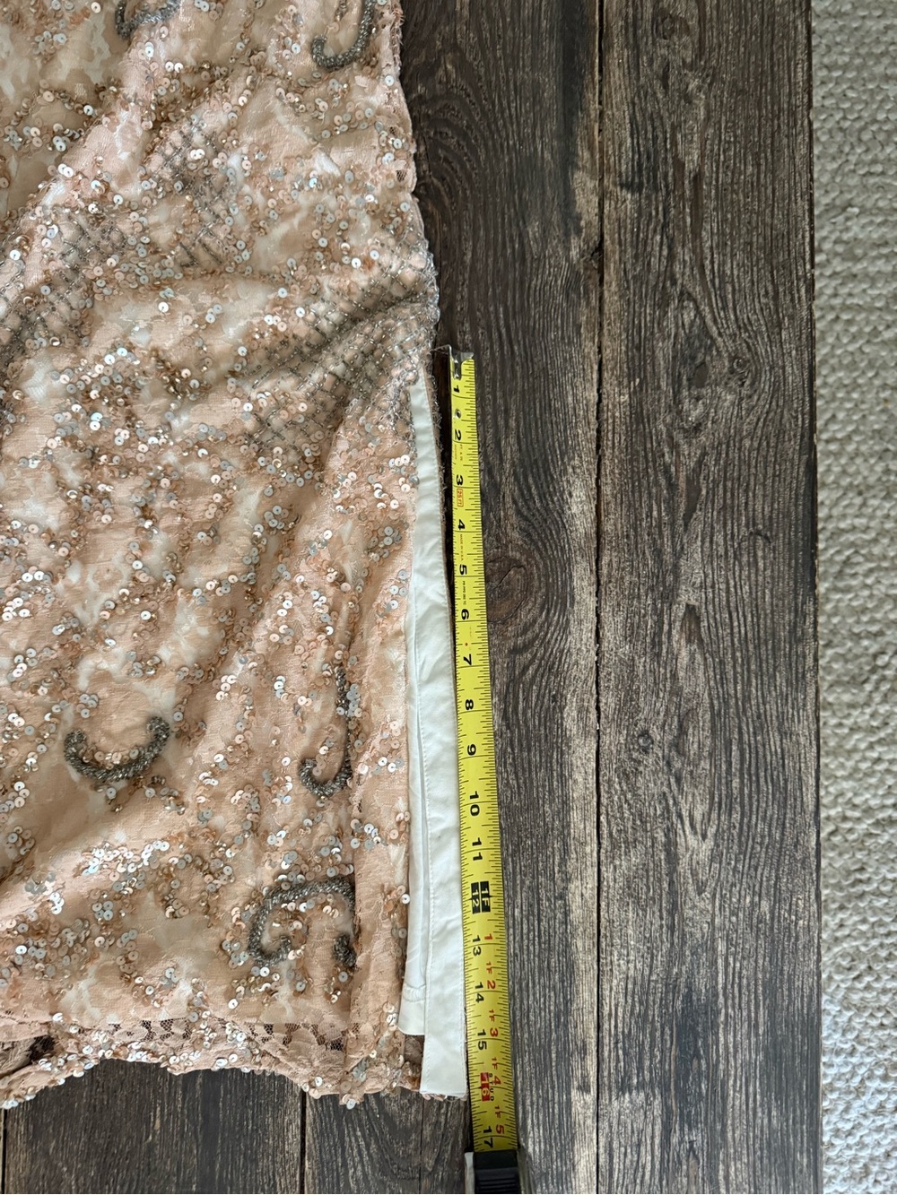 Aidan Mattox Rose Gold Sequin Sheath Dress - Picture 5 of 9
